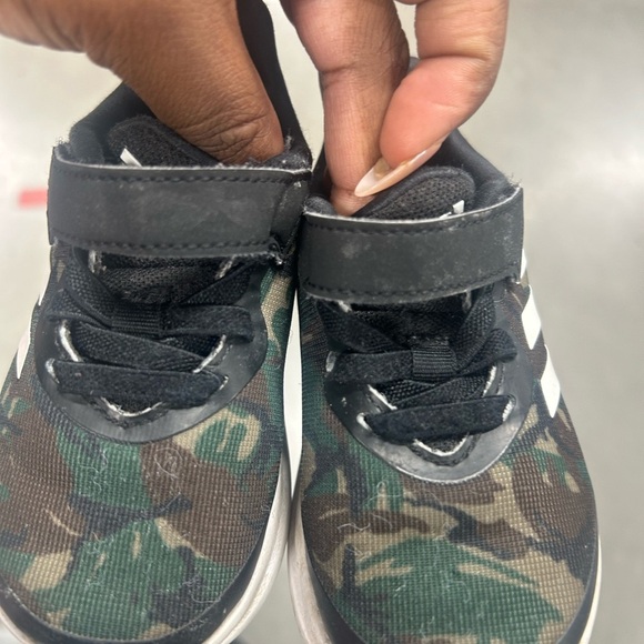 Adidas Kids' Fortarun Running Shoe - Black and Green - Picture 3 of 4